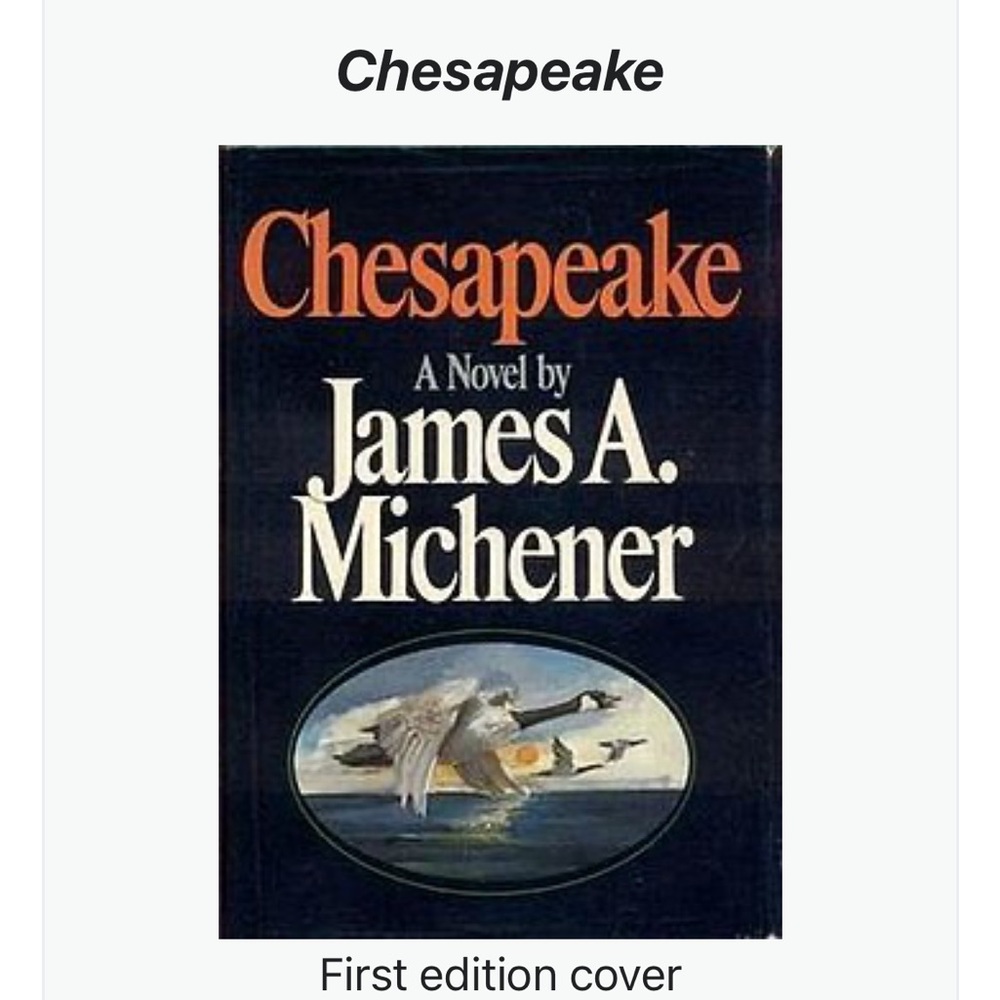 James A. Michener “Chesapeake” First Edition hardcover book